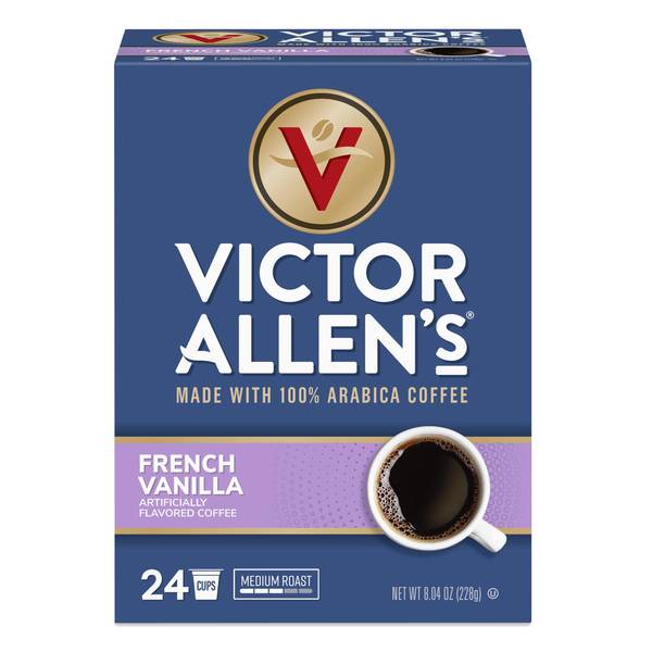 Victor Allen's Coffee 24-Count French Vanilla Flavored Coffee, Medium  Roast, Single Serve Coffee Pods FG016347RV