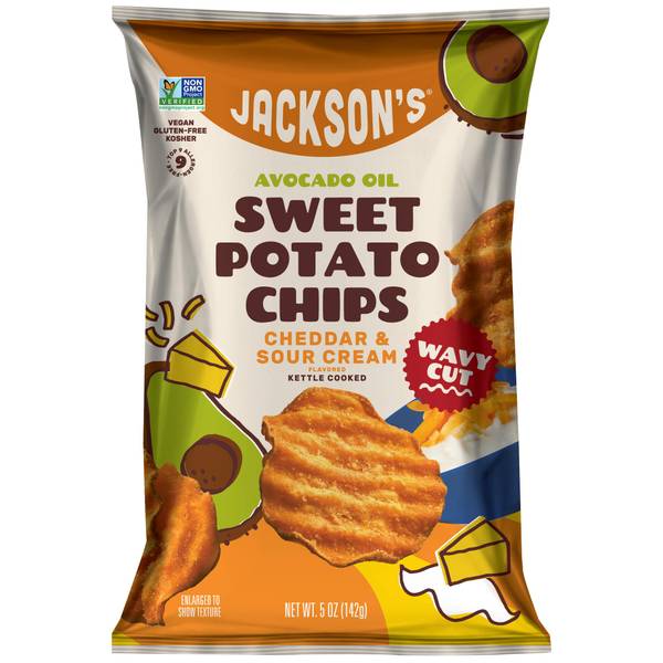 Jackson's 5 oz Wavy Cheddar Sour Cream Potato Chips 732988 Blain's