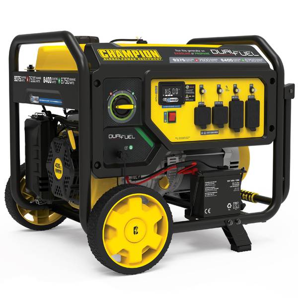 Photo of 7500-Watt Electric Start Dual Fuel Home Backup Portable Generator with CO Shield