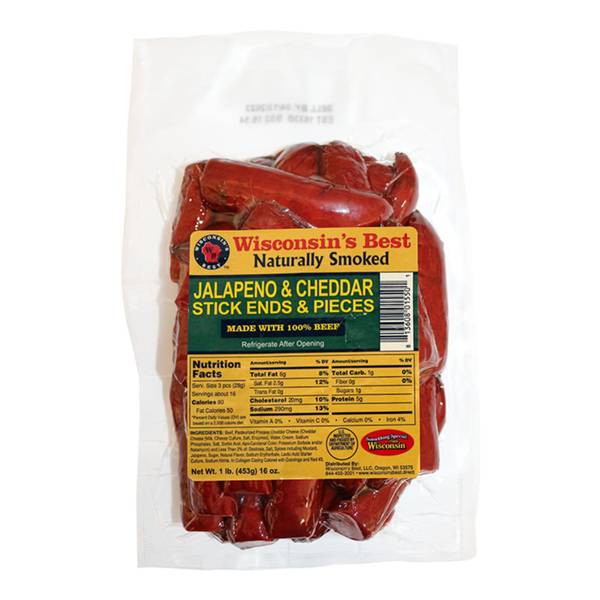 Photo of 16 oz Jalapeno & Cheddar Beef Snack Ends & Pieces