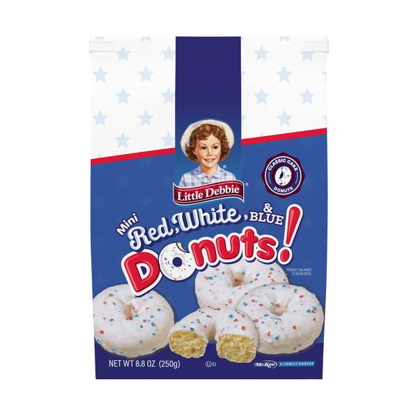 Photo of 8.9 oz Red, White and Blue Mini Donuts