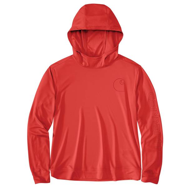 81647294 Force Sun Defender Lightweight Long Sleeve Hooded Shirt for Ladies, Roasted Tomato - Medium