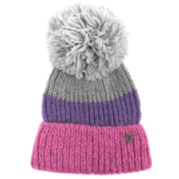 Igloos Girl's Color Block Knit Hat with Oversized Pom GH232-20