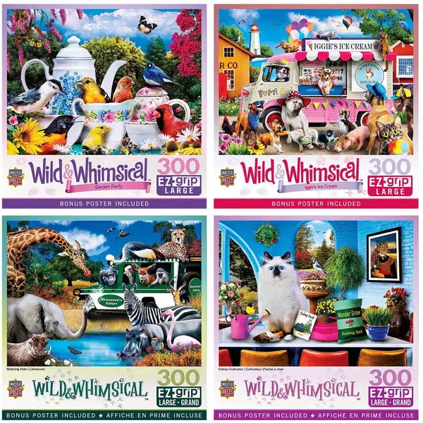 Masterpiece Puzzle 300-Piece EZ Grip Wild and Whimsical Puzzle