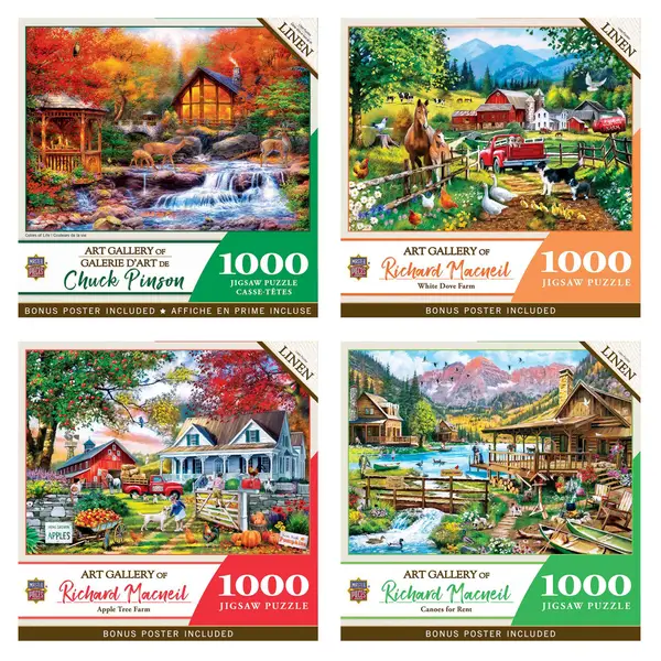 Masterpiece Puzzle 1000-Piece Art Gallery Puzzle Assortment