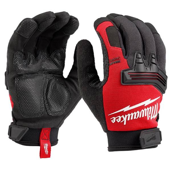 Wrecking Work Gloves, Synthetic Leather Double Padded Palm, TPR Knuckle Protection, Smartswipe, 2XL