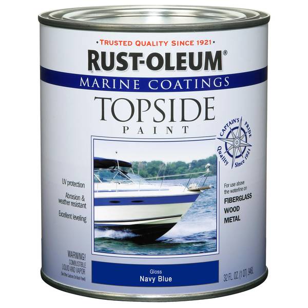 Photo of 2-Pack 1 Quart Marine Coatings Gloss Navy Blue Topside Paint