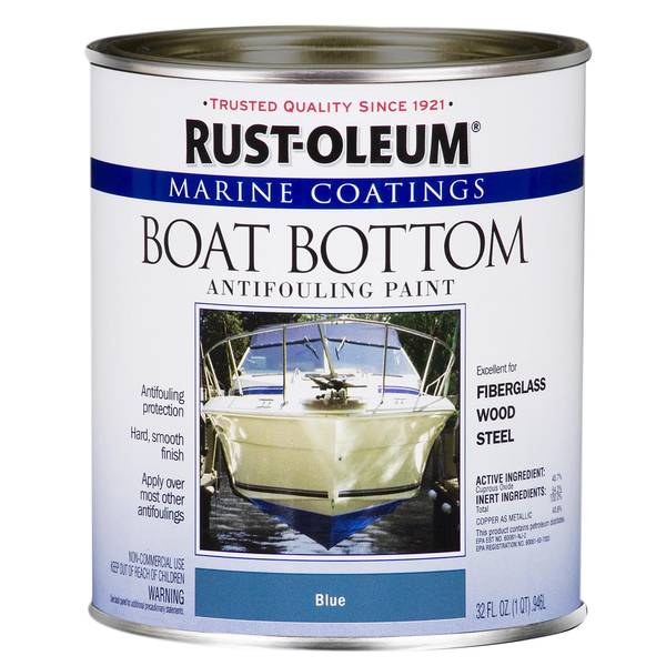 Photo of 2-Pack 1 Quart Marine Coatings Boat Bottom Blue Antifouling Paint