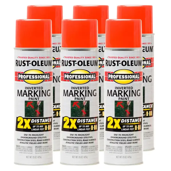 Rust-Oleum 6-Pack 15 oz Professional 2X Inverted Marking