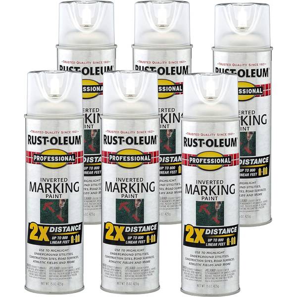 Rust-Oleum 6-Pack 15 oz Professional 2X Inverted Marking