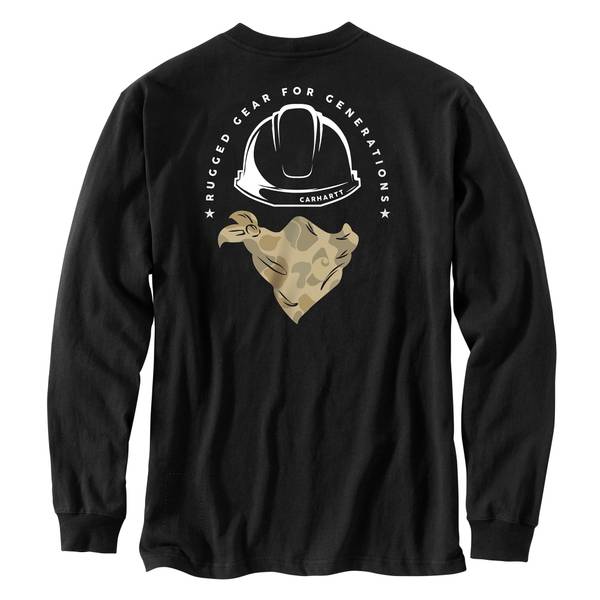 Photo of Men's Flame Resistant Force Loose Fit Long-Sleeve Lightweight Camo Bandana Graphic T-Shirt