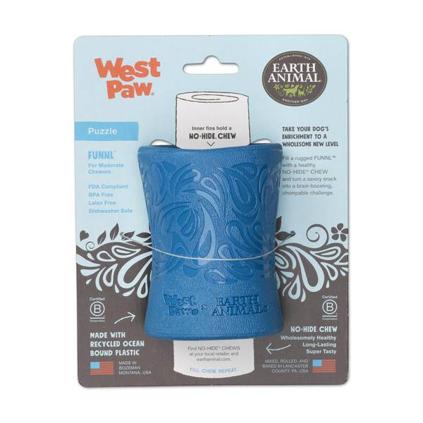 Photo of Large Funnl 4" Treat Dog Toy, Blue