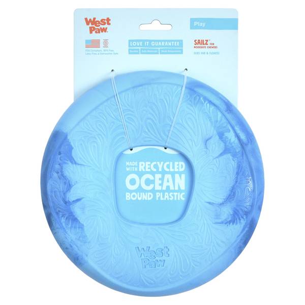 Photo of Large Sailz 8.75" Flying Disc Dog Toy, Blue
