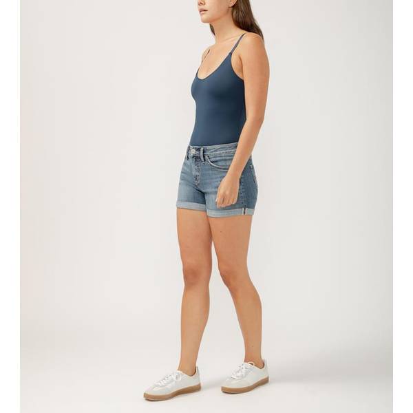 Silver Jeans Women's Suki Mid Rise Curvy Fit Shorts
