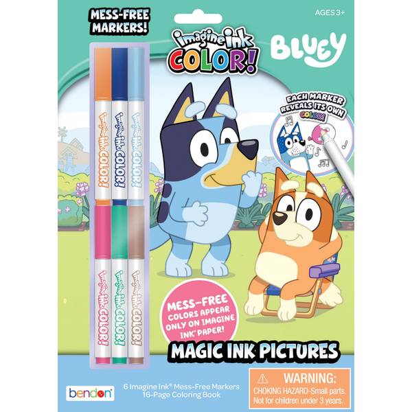 Bendon Publishing Bluey Imagine Ink? COLOR! Learning Book