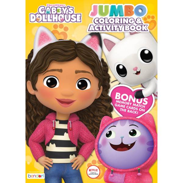 Bendon Publishing Gabby's Dollhouse Jumbo Coloring and Activity Book ...