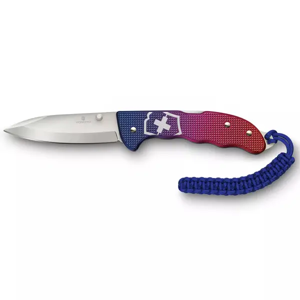 Victorinox Swiss Army Blue/Red Evoke Alox Knife - 0.9415.D221