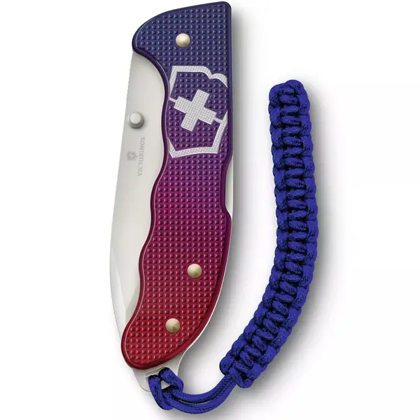 Victorinox Swiss Army Blue/Red Evoke Alox Knife - 0.9415.D221