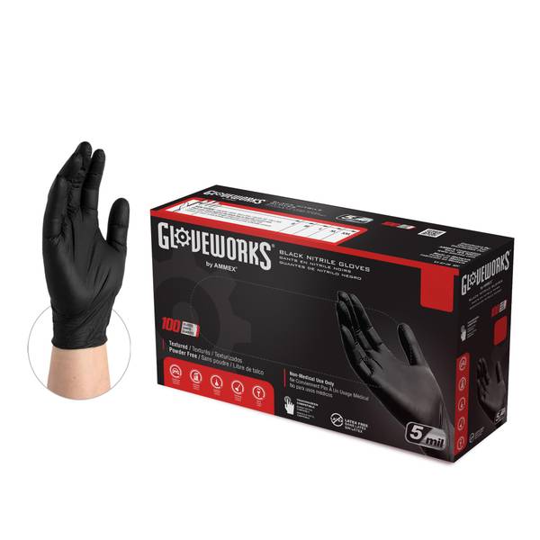 Photo of 5mil Black Nitrile Gloves