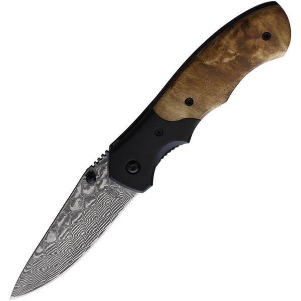 Photo of 3.125" Army Linerlock Folder Damascus Knife