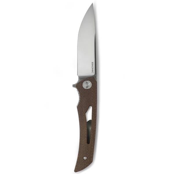 Photo of 3.14" Aperture Brown Canvas Plain Edge Knife