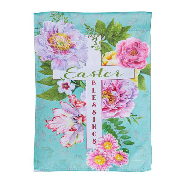 Photo of Easter Blessings Suede Garden Flag