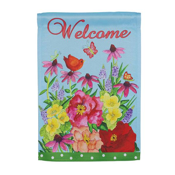 Photo of Spring Floral Suede Garden Flag