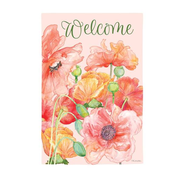 Photo of Poppies Moire Garden Flag