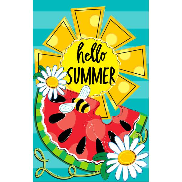 Photo of Hello Summer Watermelon Garden Flag