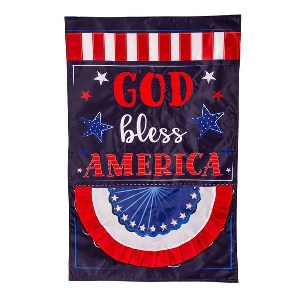 Photo of Patriotic God Bless America House Flag