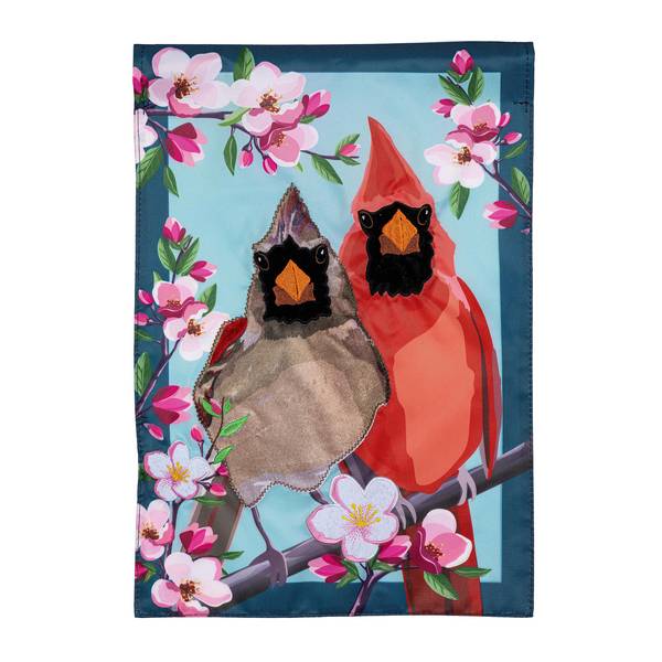 Photo of Cardinal Couple Garden Flag