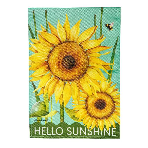Photo of Hello Sunshine Burlap Garden Flag