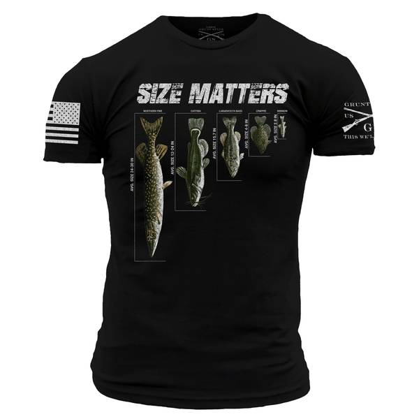 Grunt Style Men's Short Sleeve Size Matters Fish T-Shirt