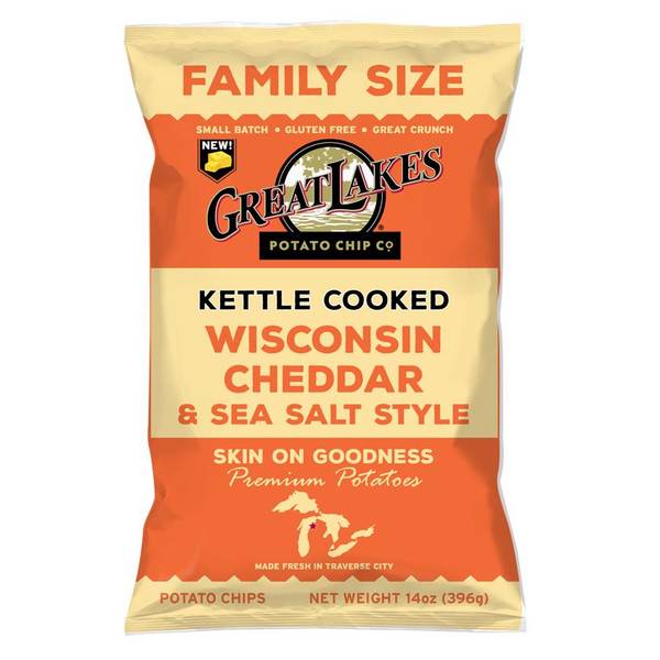 Photo of 14 oz Wisconsin Cheddar & Sea Salt Potato Chips