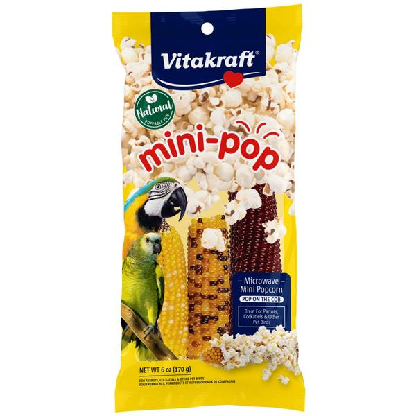 Photo of 6 oz Mini-Pop 100% Real Corn Cob Treat for Pet Birds