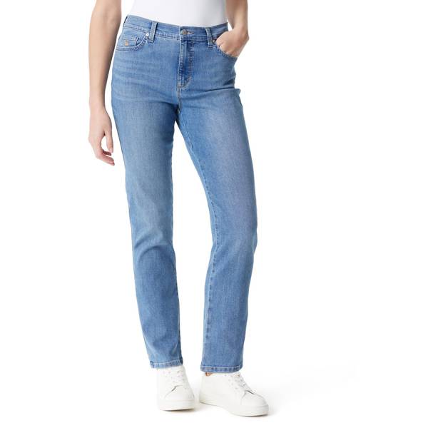 Jeans Femme Gloria Vanderbilt Amanda - Coupe Droite, Taille Haute, Extensible, 5 Poches, Décontracté