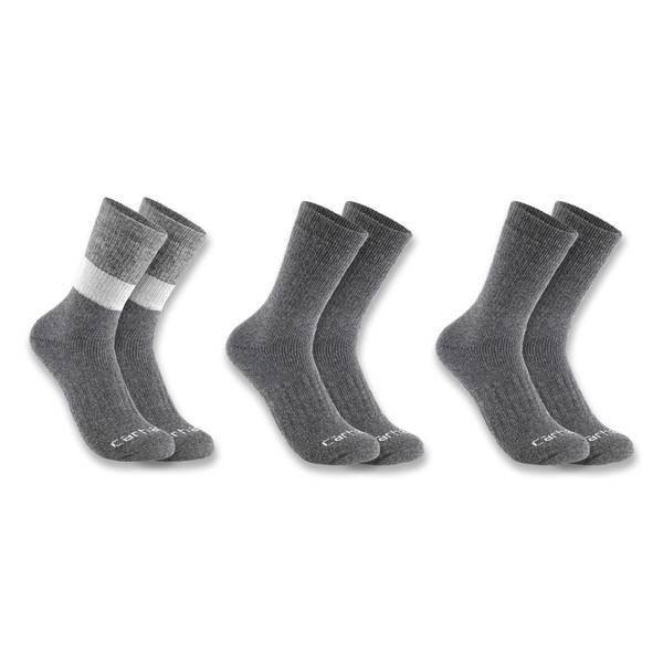 Photo of Men's 3-Pack Midweight Synthetic-Wool Blend Colorblock Crew Sock