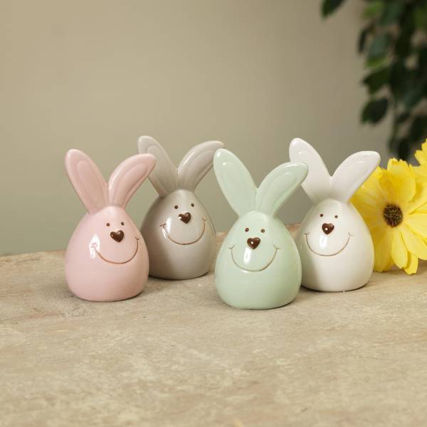 Photo of 3.2" Ceramic Bunny Head Figurine Assortment