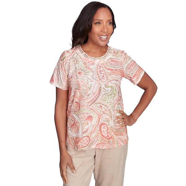 Alfred Dunner Women's Knit Top - Comfortable Casual Stretch Knit Shirt