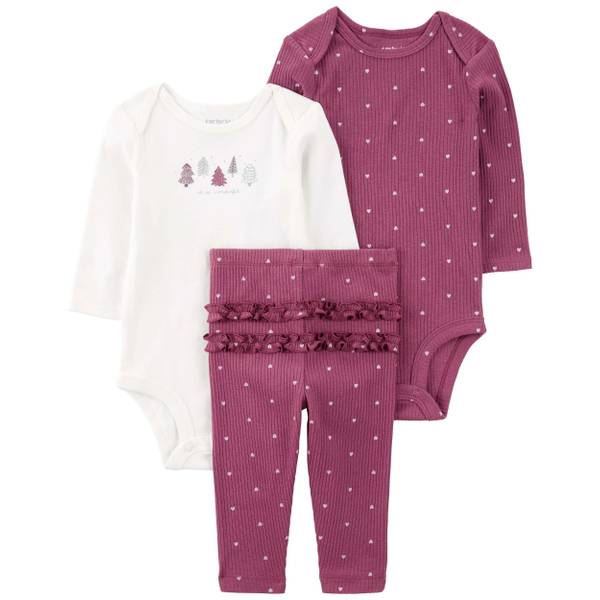 Carter's Infant Girl's 3-Piece Heart Little Character Set