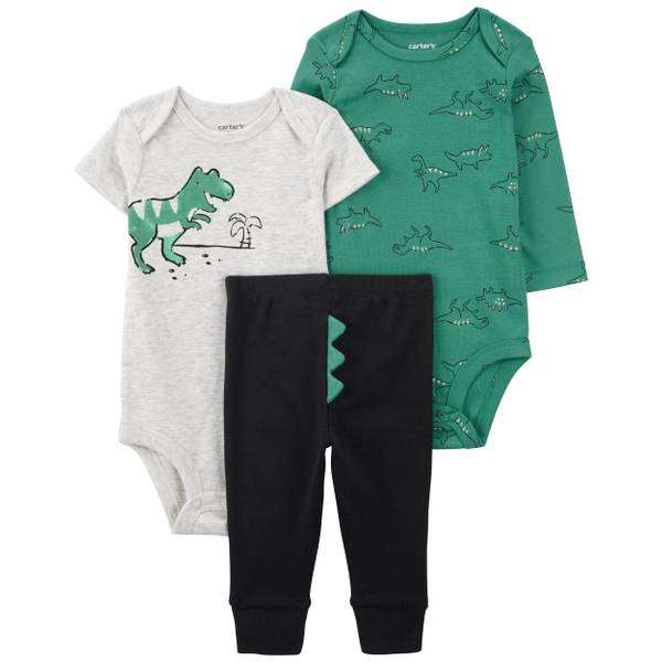 Carter's Infant Boy's 3-Piece Dinosaur Bodysuit Pant Set