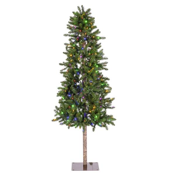 Photo of Magnificent 7' Prelit Alpine Tree with Dual Color LED Lights