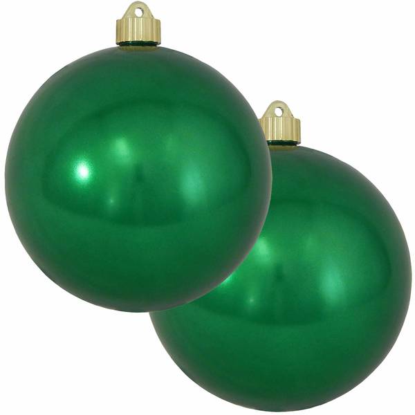 Photo of Christmas by Krebs Blarney Green Commercial Grade 6" Shatterproof Christmas Ornament, Set of 2