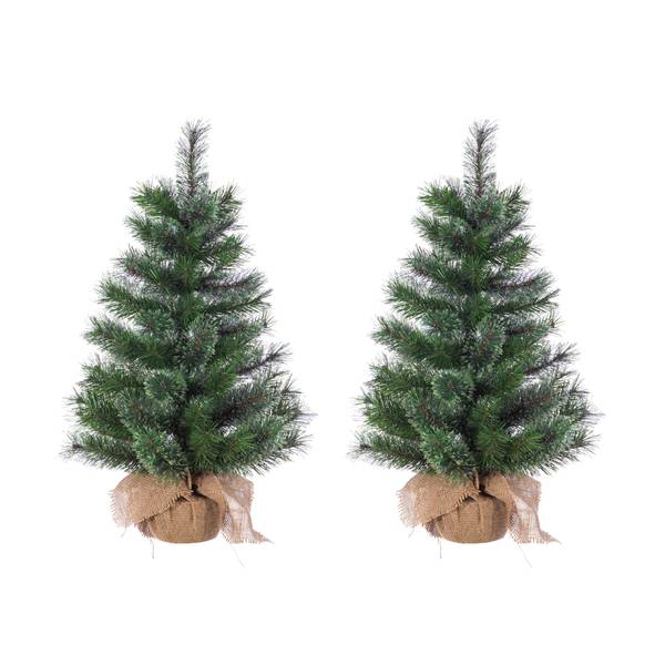 Photo of Set of 2, 30in Unlit Hard Needle Pine with 76 Tips