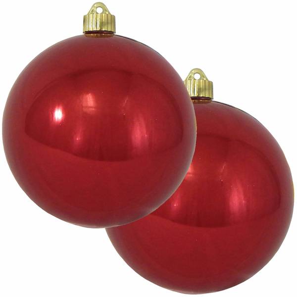 Photo of Christmas by Krebs Sonic Red 6 in Commercial Grade Shatterproof Christmas Ornament Ball Set of 2