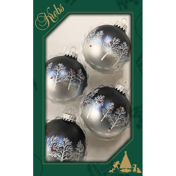 Photo of Christmas by Krebs Multicolor 2.63 in Glass Christmas Tree Ornaments, Set of 4