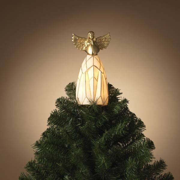 Gerson Elegant 11.5 Inch Electric Lighted Gold Angel Tree