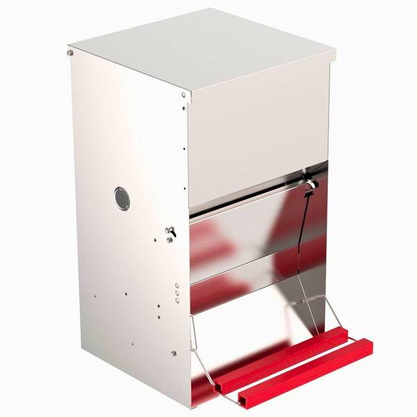 Photo of 40 lb Automatic Metal Chicken Treadle Feeder