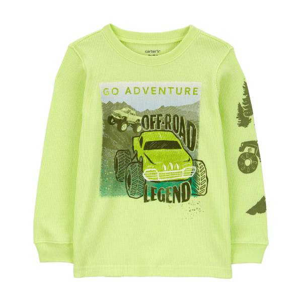 Toddler Boy Grey Long Sleeve Shirt Long Sleeve Graphic Thermal