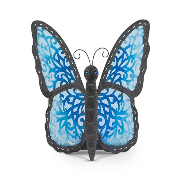 Photo of 15.5" Solar Lighted Metal Butterfly